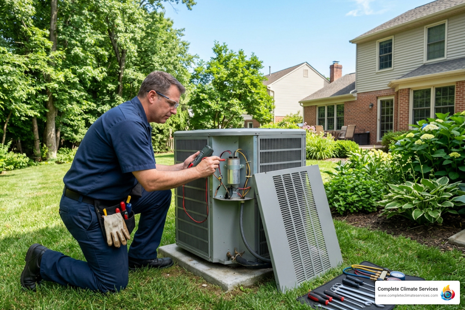 AC capacitor replacement Owings Mills home air conditioning unit Maryland summer heat